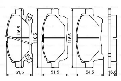 Комплект тормозных колодок BOSCH 0 986 494 333