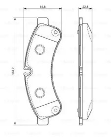 Комплект тормозных колодок BOSCH 0 986 494 335