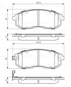 Комплект тормозных колодок BOSCH 0 986 494 337