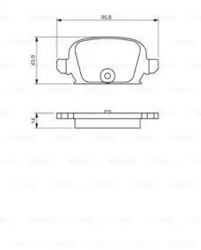 Комплект тормозных колодок BOSCH 0 986 494 340