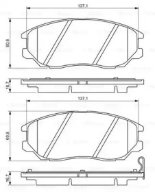 Комплект тормозных колодок BOSCH 0 986 494 347