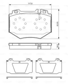 Комплект тормозных колодок BOSCH 0 986 494 352