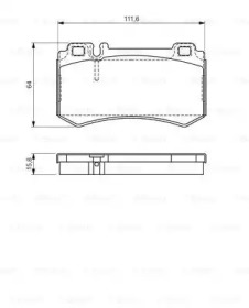 Комплект тормозных колодок BOSCH 0 986 494 356