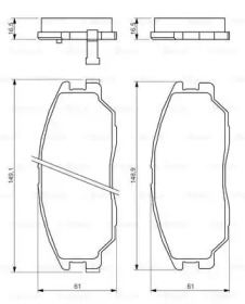 Комплект тормозных колодок BOSCH 0 986 494 360