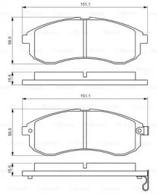 Комплект тормозных колодок BOSCH 0 986 494 362