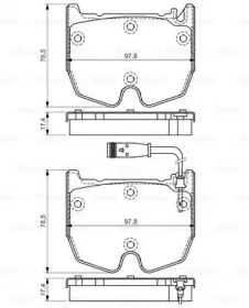 Комплект тормозных колодок BOSCH 0 986 494 364