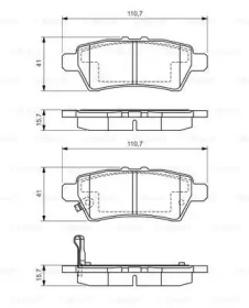 Комплект тормозных колодок BOSCH 0 986 494 369