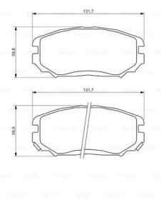 Комплект тормозных колодок BOSCH 0 986 494 374