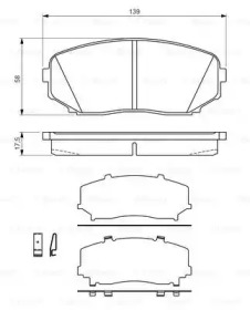 Комплект тормозных колодок BOSCH 0 986 494 375