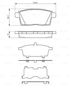 Комплект тормозных колодок BOSCH 0 986 494 376