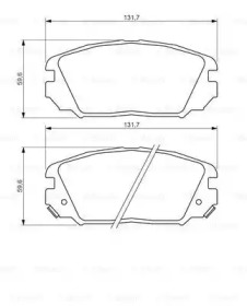 Комплект тормозных колодок BOSCH 0 986 494 378