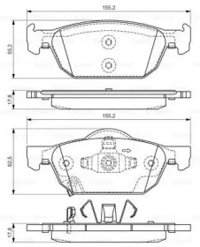 Комплект тормозных колодок BOSCH 0 986 494 383