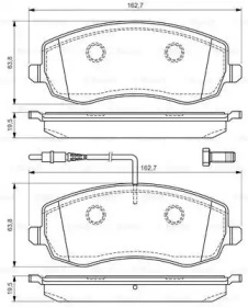 Комплект тормозных колодок BOSCH 0 986 494 385