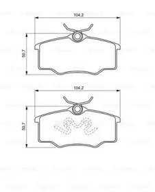 Комплект тормозных колодок BOSCH 0 986 494 389