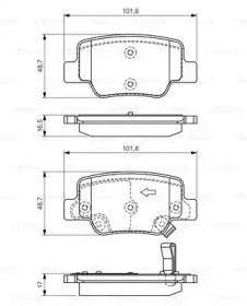 Комплект тормозных колодок BOSCH 0 986 494 404