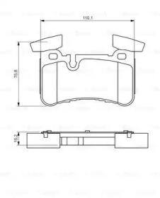 Комплект тормозных колодок BOSCH 0 986 494 411