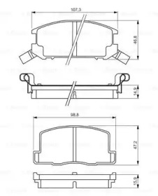 Комплект тормозных колодок BOSCH 0 986 494 412