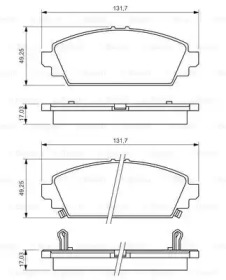 Комплект тормозных колодок BOSCH 0 986 494 414