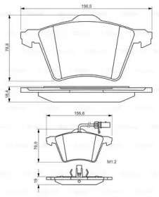 Комплект тормозных колодок BOSCH 0 986 494 415