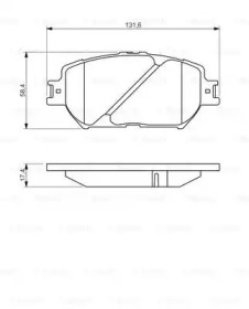 Комплект тормозных колодок BOSCH 0 986 494 418