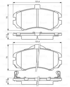 Комплект тормозных колодок BOSCH 0 986 494 426