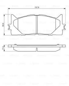 Комплект тормозных колодок BOSCH 0 986 494 430