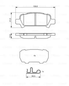 Комплект тормозных колодок BOSCH 0 986 494 445