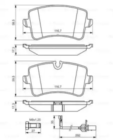 Комплект тормозных колодок BOSCH 0 986 494 446