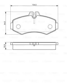 Комплект тормозных колодок BOSCH 0 986 494 451