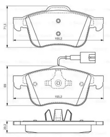 Комплект тормозных колодок BOSCH 0 986 494 465