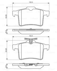 Комплект тормозных колодок BOSCH 0 986 494 480