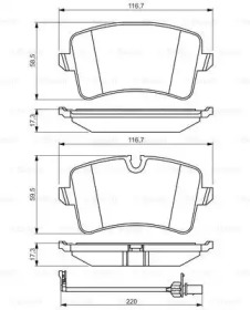 Комплект тормозных колодок BOSCH 0 986 494 488