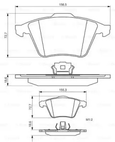 Комплект тормозных колодок BOSCH 0 986 494 492