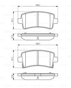 Комплект тормозных колодок BOSCH 0 986 494 494