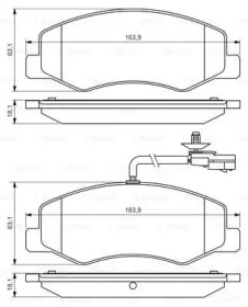 Комплект тормозных колодок BOSCH 0 986 494 499