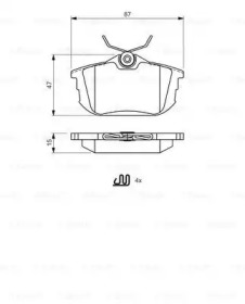 Комплект тормозных колодок BOSCH 0 986 494 506