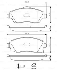 Комплект тормозных колодок BOSCH 0 986 494 510