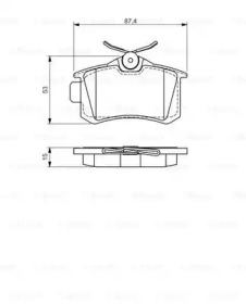 Комплект тормозных колодок BOSCH 0 986 494 519