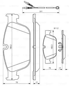 Комплект тормозных колодок BOSCH 0 986 494 526