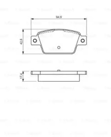 Комплект тормозных колодок BOSCH 0 986 494 536