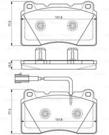 Комплект тормозных колодок BOSCH 0 986 494 539