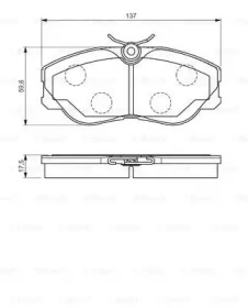 Комплект тормозных колодок BOSCH 0 986 494 545