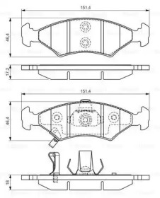 Комплект тормозных колодок BOSCH 0 986 494 547