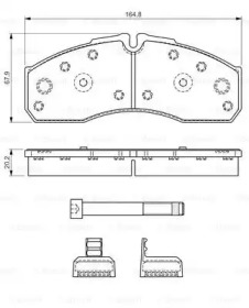 Комплект тормозных колодок BOSCH 0 986 494 548