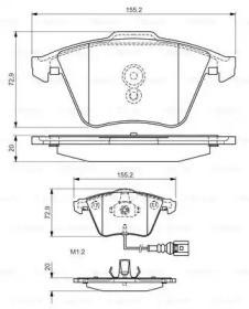 Комплект тормозных колодок BOSCH 0 986 494 550