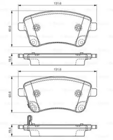 Комплект тормозных колодок BOSCH 0 986 494 552