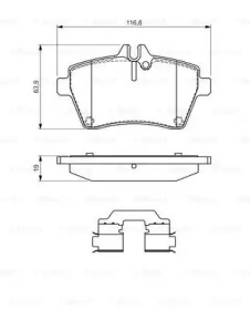 Комплект тормозных колодок BOSCH 0 986 494 555