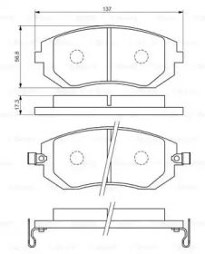 Комплект тормозных колодок BOSCH 0 986 494 558