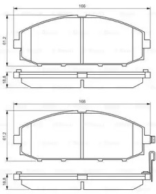 Комплект тормозных колодок BOSCH 0 986 494 560