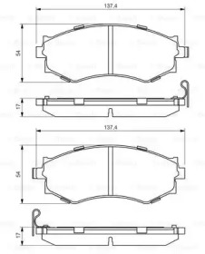 Комплект тормозных колодок BOSCH 0 986 494 571